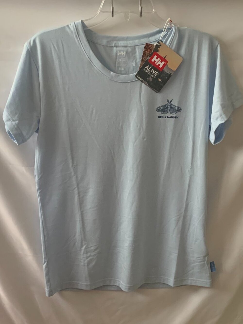 HELLY HANSEN Butterfly Skog Graphic Tee in Pinnacle Blue Sz MEDIUM